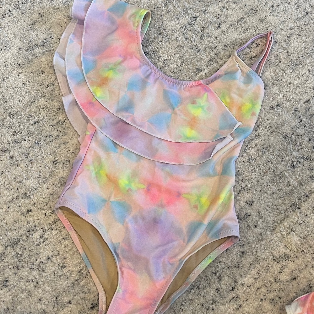 Girls tie dye swimsuit